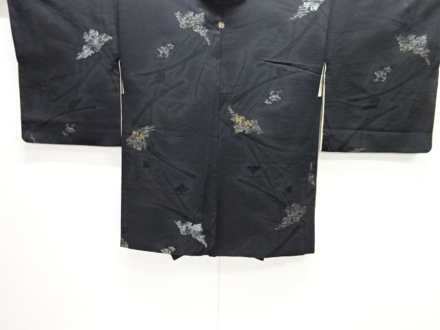 大正ロマン　抽象模様織り出し一つ紋羽織